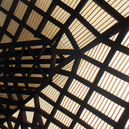צילום הגג ברמת גן עם הדוגמה הגיאומטרית המובהקת שלו
