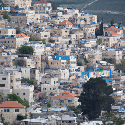 תצפית פנורמית על הנוף העירוני העתיק של צפת, על רחובות המרוצפים ובתי הכנסת.
