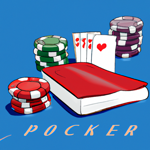 איור המתאר את המרכיבים הבסיסיים של משחק פוקר - שבבי פוקר, קלפים ומדריך למתחילים.