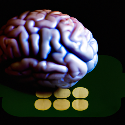 תמונה רעיונית של מוח מונח על שולחן פוקר, הממחיש את חשיבות החשיבה האסטרטגית בפוקר.
