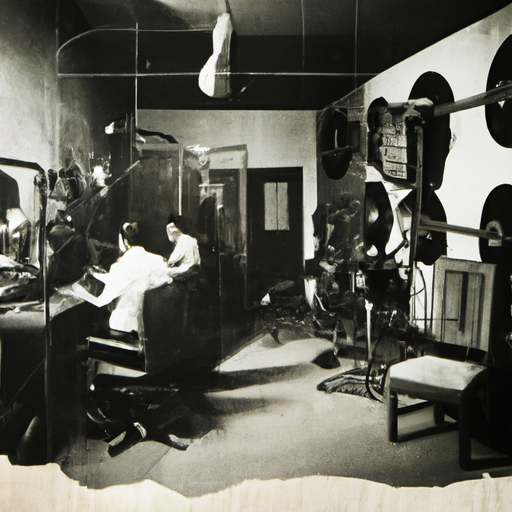 צילום וינטג' של אולפן ההקלטות הראשון בישראל