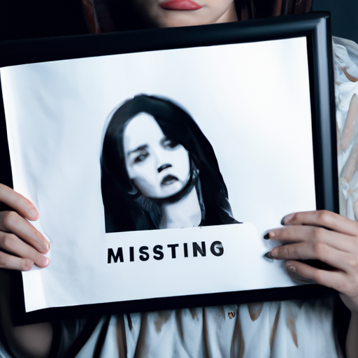 תמונה של אישה מודאגת מחזיקה תמונה של נעדר.