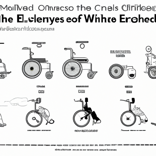 איור ציר זמן של האבולוציה של כסאות גלגלים חשמליים.